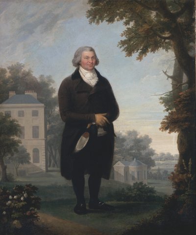 Gentleman in the Grounds of his House by Samuel de Wilde